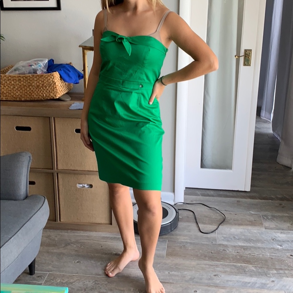 Green strapless dress size 8